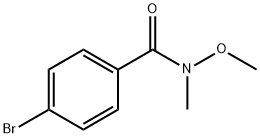 4-溴-N-甲氧基-N-甲基-苯甲酰胺 结构式