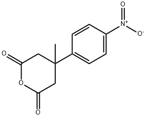 4-methyl-4-(4-nitrophenyl)-dihydro-3H-pyran-2,6-dione 结构式