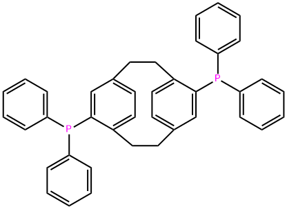 (S)-4,12-二(二苯基膦)溴[2.2]对环芳 结构式