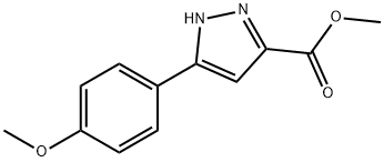 5-(4-甲氧基苯基)-2H-吡唑-3-羧酸甲酯 结构式
