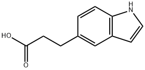 1H-吲哚-5-丙酸 结构式