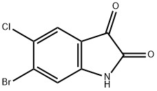 6-溴-5-氯-1H-吲哚-2,3-二酮 结构式