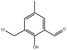 3-(氯甲基)-2-羟基-5-甲基苯甲醛 结构式