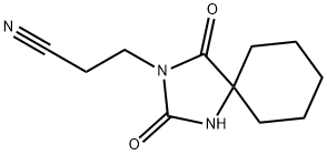 3-{2,4-二氧代-1,3-二氮杂螺[4.5]癸烷-3-基}丙腈 结构式