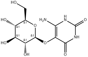 6-Amino-5-beta-D-glucopyranosyloxyuracil 结构式