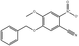 2-硝基-4-甲氧基-5-(苄氧基)苯腈 结构式