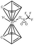 BIS(CYCLOPENTADIENYL)ZIRCONIUM(IV) HYDRIDE TRIFLUOROMETHANESULPHONATE 结构式