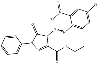 4-[(4-Chloro-2-nitrophenyl)azo]-4,5-dihydro-5-oxo-1-phenyl-1H-pyrazole-3-carboxylic acid ethyl ester 结构式