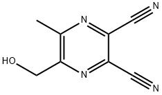 2,3-Pyrazinedicarbonitrile,5-(hydroxymethyl)-6-methyl-(9CI) 结构式