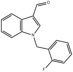 1-(2-氟-苄基)-1H-吲哚-3-甲醛 结构式