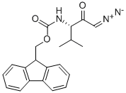 (3S)-3-FMOC-AMINO-1-DIAZO-4-METHYL-2-PENTANONE 结构式