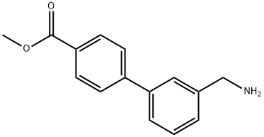 3'-(氨甲基)-联苯-4-甲酸甲酯盐酸盐 结构式