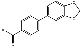 4-(苯并[D][1,3]二氧杂-5-基)苯甲酸 结构式
