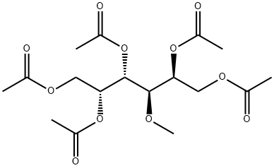 Galactitol, 3-O-methyl-, pentaacetate 结构式