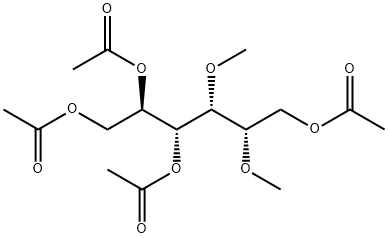 Glucitol, 2,3-di-O-methyl-, tetraacetate 结构式