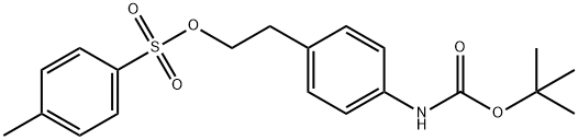 CARBAMIC ACID, [4-[2-[[(4-METHYLPHENYL)SULFONYL]OXY]ETHYL]PHENYL]-, 1,1-DIMETHYLETHYL ESTER 结构式