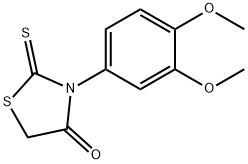 3-(3,4-二甲氧苯基)-2-硫代-4-四氢噻唑酮 结构式