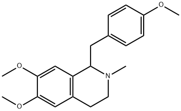 1,2,3,4-Tetrahydro-1-(4-methoxybenzyl)-6,7-dimethoxy-2-methylisoquinoline 结构式