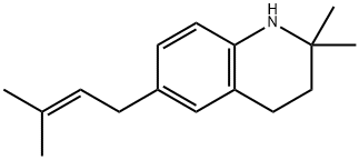 1,2,3,4-Tetrahydro-2,2-dimethyl-6-(3-methyl-2-butenyl)quinoline 结构式