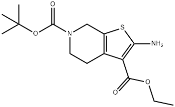 6-(叔丁基)-3-乙基-2-氨基-4,7-二氢噻吩[2,3-C]吡啶二甲酸叔丁酯 结构式
