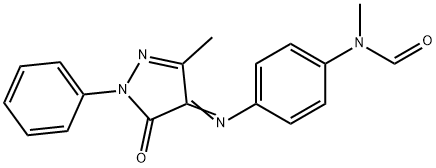 N-Methyl-4'-[(3-methyl-5-oxo-1-phenyl-2-pyrazolin-4-ylidene)amino]formanilide 结构式