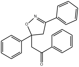 1-Phenyl-2-(3,5-diphenyl-2-isoxazoline-5-yl)ethanone 结构式