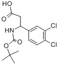 BOC-3-氨基-3-(3,4-二氯苯基)丙酸 结构式