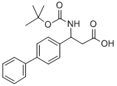 叔丁氧羰基-3-氨基-3-(联苯基)丙酸 结构式