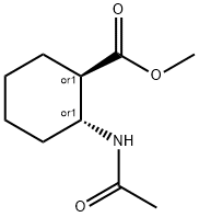 Cyclohexanecarboxylic acid, 2-(acetylamino)-, methyl ester, trans- (9CI) 结构式