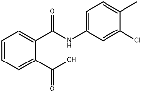 2-(3-氯-4-甲基苯基氨基甲酰基)安息香酸 结构式