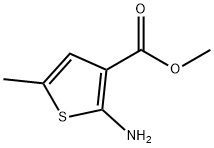 2-氨基-5-甲基噻吩-3-羧酸甲酯 结构式