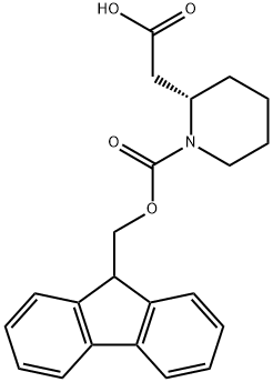 (S)-(1-FMOC-哌啶-2-基)乙酸 结构式