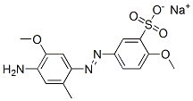 SODIUM 5-[(4-AMINO-5-METHOXY-O-TOLYL)AZO]-2-METHOXYBENZENESULPHONATE 结构式