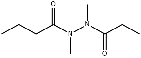 Butanoic  acid,  1,2-dimethyl-2-(1-oxopropyl)hydrazide 结构式