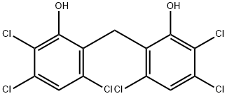 2,3,5-trichloro-6-[(3,4,6-trichloro-2-hydroxy-phenyl)methyl]phenol 结构式