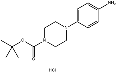 1-BOC-4-(4-氨基苯基)哌嗪二盐酸盐 结构式
