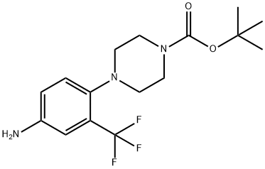 4-(4-氨基-2-三氟甲基-苯基)-哌嗪-1-甲酸 叔丁基 酯 结构式
