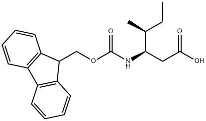 Fmoc-L-beta-高异亮氨酸 结构式
