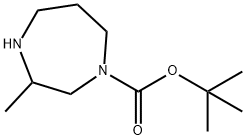 3-甲基-1,4-二氮杂环庚烷-1-甲酰基叔丁酯 结构式