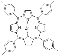 5,10,15,20-四(4-甲基苯基)-21H,23H-卟吩锌 结构式