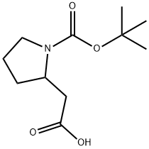 N-BOC-2-四氢吡咯乙酸 结构式