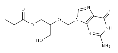 更昔洛韦单-O-丙酸酯 结构式