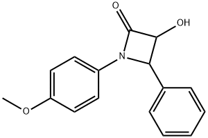 3-羟基-1-(4-甲氧基苯基)-4-苯基氮杂环丁-2-酮 结构式