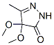 3H-Pyrazol-3-one,  2,4-dihydro-4,4-dimethoxy-5-methyl- 结构式