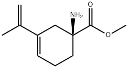 3-Cyclohexene-1-carboxylicacid,1-amino-3-(1-methylethenyl)-,methylester, 结构式