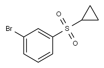 1-溴-3-(环丙基磺酰基)苯 结构式