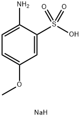 2-氨基-5-甲氧基苯磺酸单钠盐 结构式