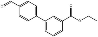 4'-甲酰基-[1,1'-联苯]-3-羧酸乙酯 结构式