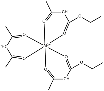 双乙基乙酸乙醇化-2,4-戊烷二酮化铝 结构式