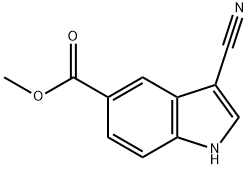 3-氰基吲哚-5-羧酸甲酯 结构式